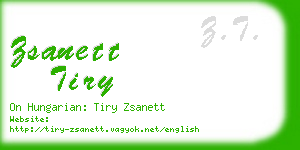 zsanett tiry business card